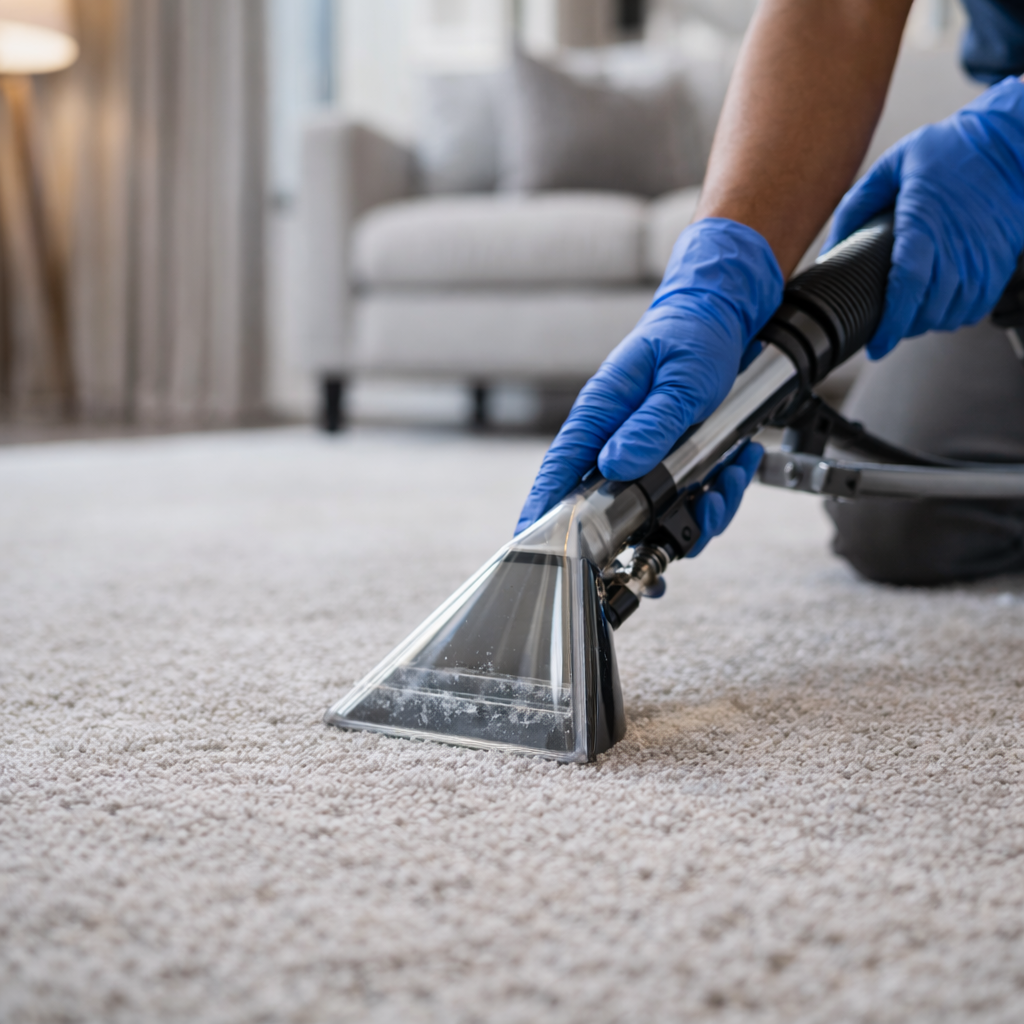 Professional carpet cleaning London using deep extraction equipment